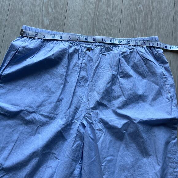 J Crew Classic Pajama Pant In End On End Cotton Large Light Blue Cool Lilac - Picture 5 of 10